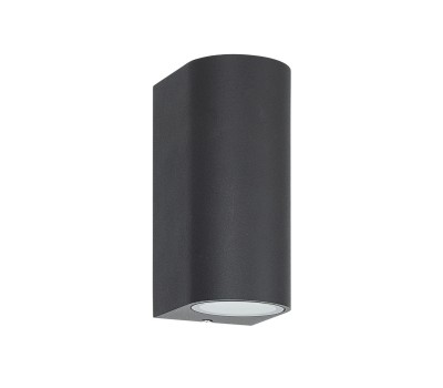 VK LEADING LIGHT VK/01113/AN EDGE 2 x GU10 ANTHRACITE FACADE WALL LAMP IP65