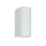 VK LEADING LIGHT VK/01113/W EDGE 2 x GU10 WHITE FACADE WALL LAMP IP65