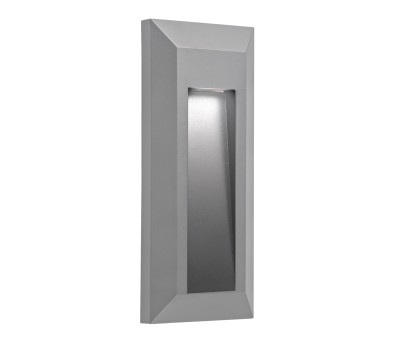 VK LEADING LIGHT VK/02021/G/W PAM 1W 3000K IP65 GREY FACADE WALL LAMP