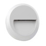 LED фасадна луна за външен монтаж VK LEADING LIGHT VK/02023/W/W PAM 2W 3000K IP65 WHITE ROUND FACADE WALL LAMP