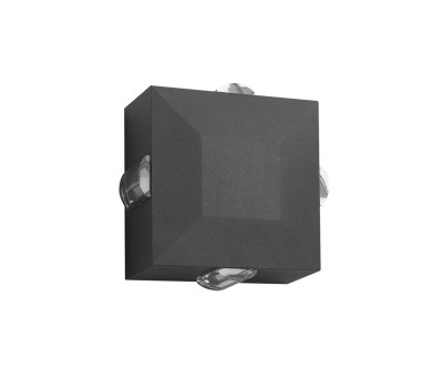 LED фасаден аплик VK LEADING LIGHT VK/02045/AN/W WINO 5W 4 x 6° 3000K IP54 ANTHRACITE FACADE WALL LAMP