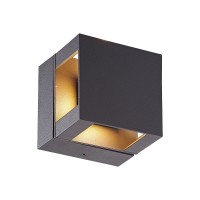 VK LEADING LIGHT VK/02050/AN/W KID 11W 4 x 90° 3000K IP54 ANTHRACITE CUBE FACADE WALL LAMP