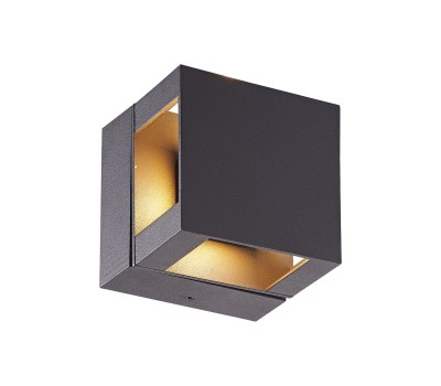 VK LEADING LIGHT VK/02050/AN/W KID 11W 4 x 90° 3000K IP54 ANTHRACITE CUBE FACADE WALL LAMP