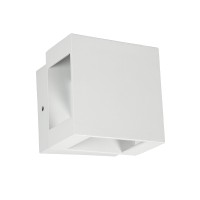 VK LEADING LIGHT VK/02050/W/W KID 11W 4 x 90° 3000K IP54 WHITE CUBE FACADE WALL LAMP