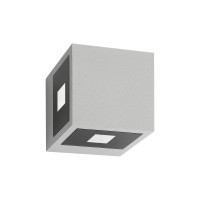 LED фасаден аплик VK LEADING LIGHT VK/02075/G/W KID 12W 4 x 68° 3000K IP54 GREY CUBE FACADE WALL LAMP