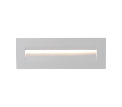 LED фасадна луна за вграждане в стена VK LEADING LIGHT VK/02108/W/W IRVI 9W 3000K IP65 WHITE RECTANGULAR FACADE RECESSED LAMP