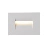 VK LEADING LIGHT VK/02109/W/W IRVI 4W 3000K IP65 WHITE RECTANGULAR FACADE RECESSED LAMP