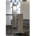 VK LEADING LIGHT VK/02131/G/W/45 TERRA 9W 3000K IP65 GREY CONCRETE BOLLARD LAMP