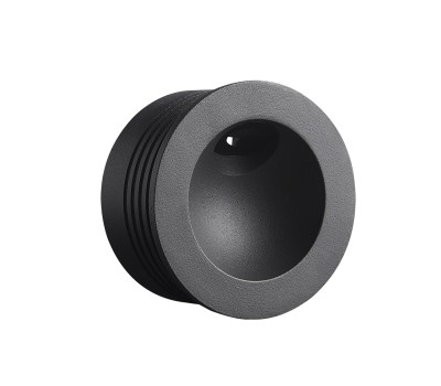 LED фасадна луна за вграждане в стена VK LEADING LIGHT VK/02147/B/W KAY 2W 3000K IP65 BLACK ROUND FACADE RECESSED LAMP