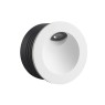 VK LEADING LIGHT VK/02147/W/W KAY 2W 3000K IP65 WHITE ROUND FACADE RECESSED LAMP
