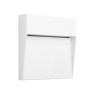 VK LEADING LIGHT VK/02149/W/W CLIO 4W 3000K IP54 WHITE SQUARE FACADE WALL LAMP