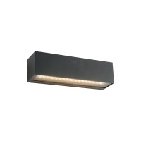 VK LEADING LIGHT VK/02192/AN/W DEMES 10W 3000K IP54 ANTHRACITE FACADE WALL LAMP