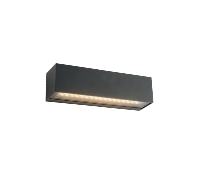 VK LEADING LIGHT VK/02192/AN/W DEMES 10W 3000K IP54 ANTHRACITE FACADE WALL LAMP