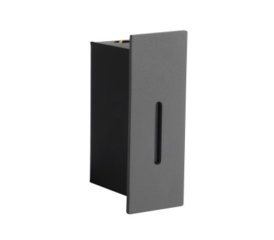 LED фасадна луна за вграждане в стена VK LEADING LIGHT VK/02248/AN/W FUNE 3W 3000K IP65 ANTHRACITE FACADE RECESSED LAMP