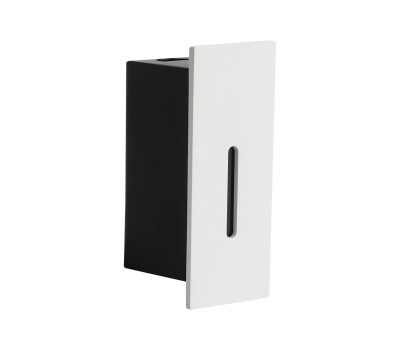 LED фасадна луна за вграждане в стена VK LEADING LIGHT VK/02248/W/W FUNE 3W 3000K IP65 WHITE FACADE RECESSED LAMP