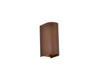VK LEADING LIGHT VK/02270/RB/W DUST 2x6W 3000K RUST BROWN FACADE WALL LAMP IP65 VK LEADING LIGHT VK/02270/RB/W DUST 2x6W 3000K RUST BROWN FACADE WALL LAMP IP65