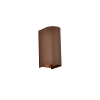 VK LEADING LIGHT VK/02270/RB/W DUST 2x6W 3000K RUST BROWN FACADE WALL LAMP IP65 VK LEADING LIGHT VK/02270/RB/W DUST 2x6W 3000K RUST BROWN FACADE WALL LAMP IP65