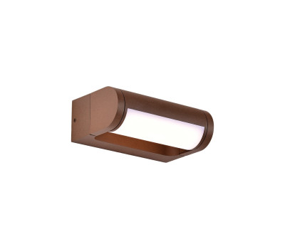 VK LEADING LIGHT VK/02271/RB/W SHADE 12W 3000K RUST BROWN FACADE WALL LAMP IP65