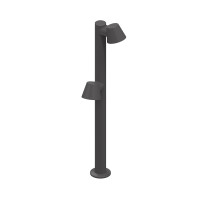 VK LEADING LIGHT VK/02273/AN/W/100/2 KOVER 2x12W 3000K ANTHRACITE GARDEN BOLLARD LAMP IP65 VK LEADING LIGHT VK/02273/AN/W/100/2 KOVER 2x12W 3000K ANTHRACITE GARDEN BOLLARD LAMP IP65