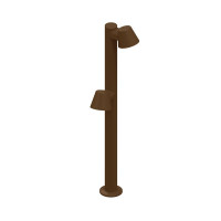 VK LEADING LIGHT VK/02273/RB/W/100/2 KOVER 2x12W 3000K RUST BROWN GARDEN BOLLARD LAMP IP65 VK LEADING LIGHT VK/02273/RB/W/100/2 KOVER 2x12W 3000K RUST BROWN GARDEN BOLLARD LAMP IP65