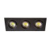 VK LEADING LIGHT VK/03014G/3/B GREE BLACK 3 x GU10 RECTANGULAR RECESSED DOWNLIGHT