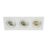 VK LEADING LIGHT VK/03014G/3/W GREE WHITE 3 x GU10 RECTANGULAR RECESSED DOWNLIGHT