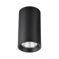 Луна за външен монтаж VK LEADING LIGHT VK/03056/B KEED BLACK 1 x GU10 ROUND SURFACE MOUNTING LAMP