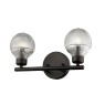 VK LEADING LIGHT VK/03069/2/WA/BR THORA 2 x G9 GLASS WALL LAMP