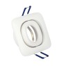 VK LEADING LIGHT VK/03071/W SMOO WHITE 1 x GU10 RECESSED SQUARE DOWNLIGHT