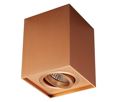 VK LEADING LIGHT VK/03081CE/COP KEED COPPER GU10 CUBE SURFACE MOUNTING LAMP