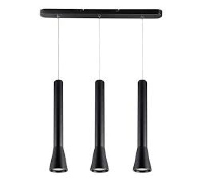 VK LEADING LIGHT VK/03105PE/3/B IGI 3 x GU10 BLACK PENDANT LAMP