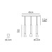 Пендел VK LEADING LIGHT VK/03105PE/3/W IGI 3 x GU10 WHITE PENDANT LAMP