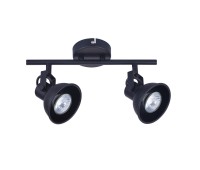 VK LEADING LIGHT VK/03106CE/2/B AINA 2 x GU10 BLACK ADJUSTABLE SPOT LAMP