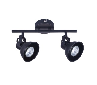 VK LEADING LIGHT VK/03106CE/2/B AINA 2 x GU10 BLACK ADJUSTABLE SPOT LAMP