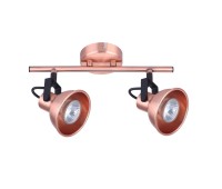 VK LEADING LIGHT VK/03106CE/2/COP AINA 2 x GU10 COPPER ADJUSTABLE SPOT LAMP