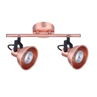 VK LEADING LIGHT VK/03106CE/2/COP AINA 2 x GU10 COPPER ADJUSTABLE SPOT LAMP