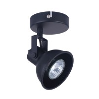 VK LEADING LIGHT VK/03106CE/B AINA 1 x GU10 BLACK ADJUSTABLE SPOT LAMP