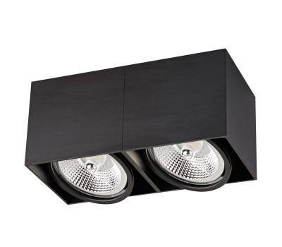 Луна за външен монтаж VK LEADING LIGHT VK/03107CE/2/B MYRA BLACK 2 x GU10 AR111 RECTANGULAR ADJUSTABLE SURFACE MOUNTING LAMP