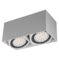 VK LEADING LIGHT VK/03107CE/2/W MYRA WHITE 2 x GU10 AR111 RECTANGULAR ADJUSTABLE SURFACE MOUNTING LAMP