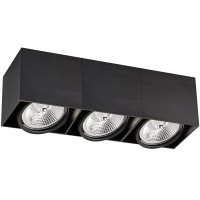 Луна за външен монтаж VK LEADING LIGHT VK/03107CE/3/B MYRA BLACK 3 x GU10 AR111 RECTANGULAR ADJUSTABLE SURFACE MOUNTING LAMP