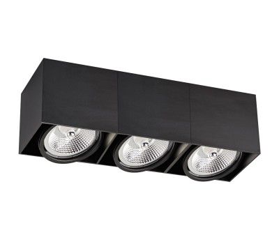 Луна за външен монтаж VK LEADING LIGHT VK/03107CE/3/B MYRA BLACK 3 x GU10 AR111 RECTANGULAR ADJUSTABLE SURFACE MOUNTING LAMP