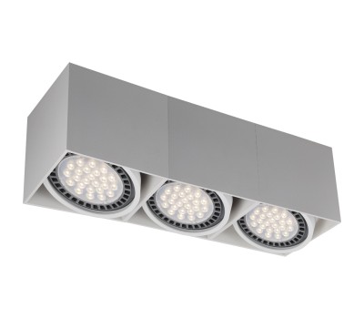 Луна за външен монтаж VK LEADING LIGHT VK/03107CE/3/W MYRA WHITE 3 x GU10 AR111 RECTANGULAR ADJUSTABLE SURFACE MOUNTING LAMP