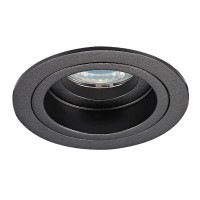 VK LEADING LIGHT VK/03113G/B KOUL BLACK 1 x GU10 ROUND RECESSED DOWNLIGHT