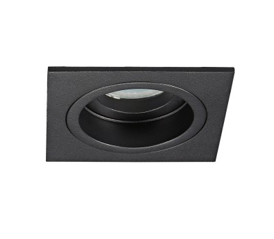 VK LEADING LIGHT VK/03114G/B KOUL BLACK 1 x GU10 SQUARE RECESSED DOWNLIGHT