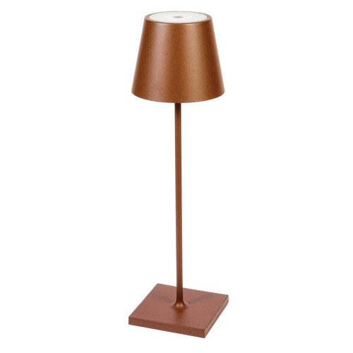 LED градинска настолна лампа VK LEADING LIGHT VK/03141/RB/W NOG-MOS 2,2W 3000K IP54 RUSTY BROWN OUTDOOR PORTABLE TABLE LAMP