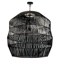 VK LEADING LIGHT VK/03147PE/78 LIS  1 x Е27 PC RATTAN BLACK PENDANT LAMP