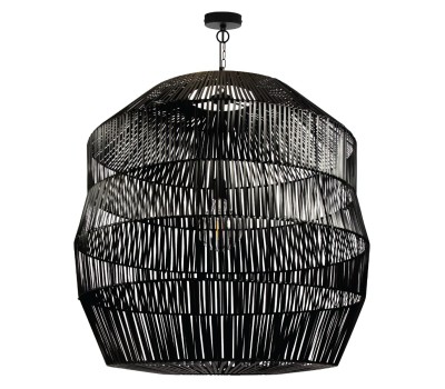 Пендел VK LEADING LIGHT VK/03147PE/78 LIS  1 x Е27 PC RATTAN BLACK PENDANT LAMP
