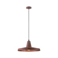 VK LEADING LIGHT VK/03166/BR AIMI 1 x E27 RUST BROWN PENDANT LAMP