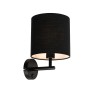 VK LEADING LIGHT VK/03312/WA/BB WALLY 1 x E27 BLACK WALL LAMP WITH SWITCH
