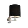 VK LEADING LIGHT VK/03312/WA/MCB WALLY 1 x E27 SATIN NICKEL WALL LAMP WITH SWITCH